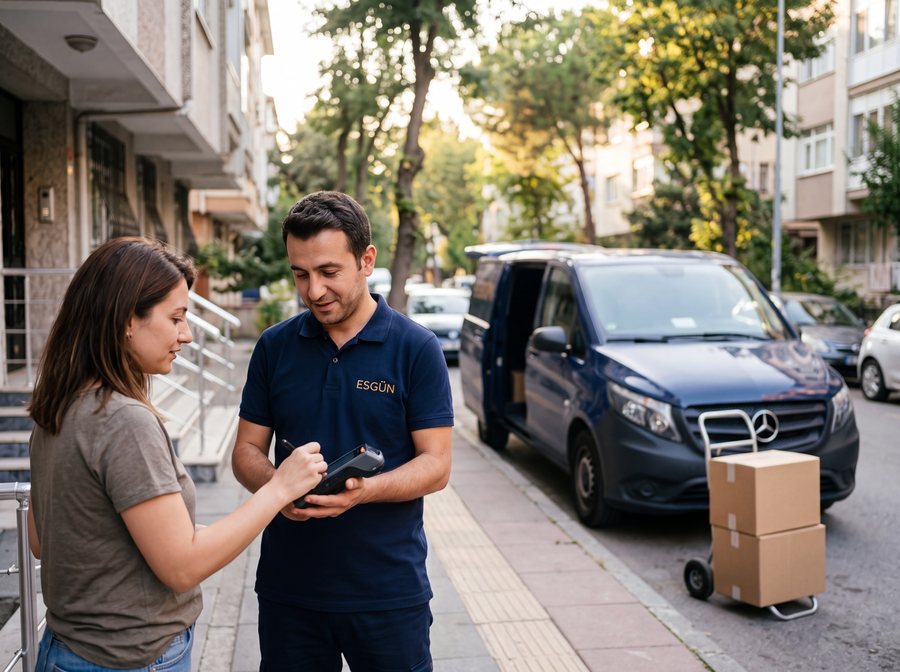 Gönderinin alıcı adresinde teslim edilmesi